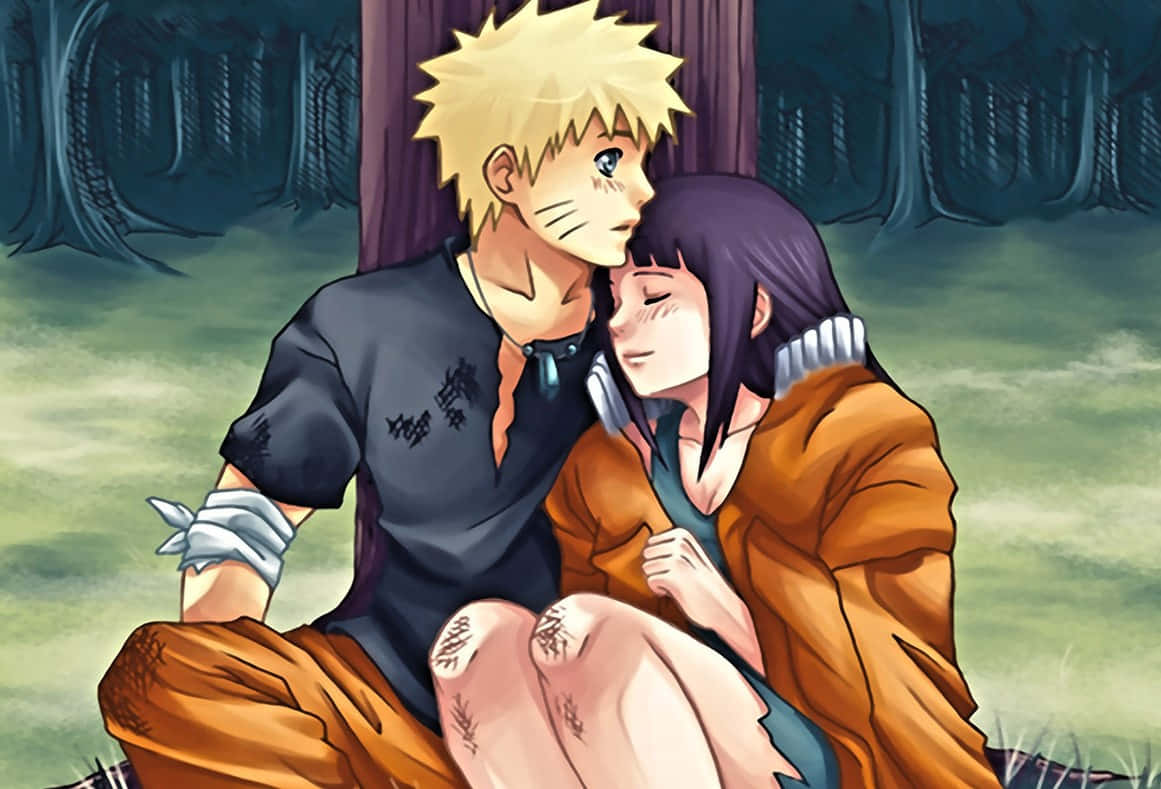 1161x789 Download Cute Naruto And Hinata Dating In The Forest Wallpaper
