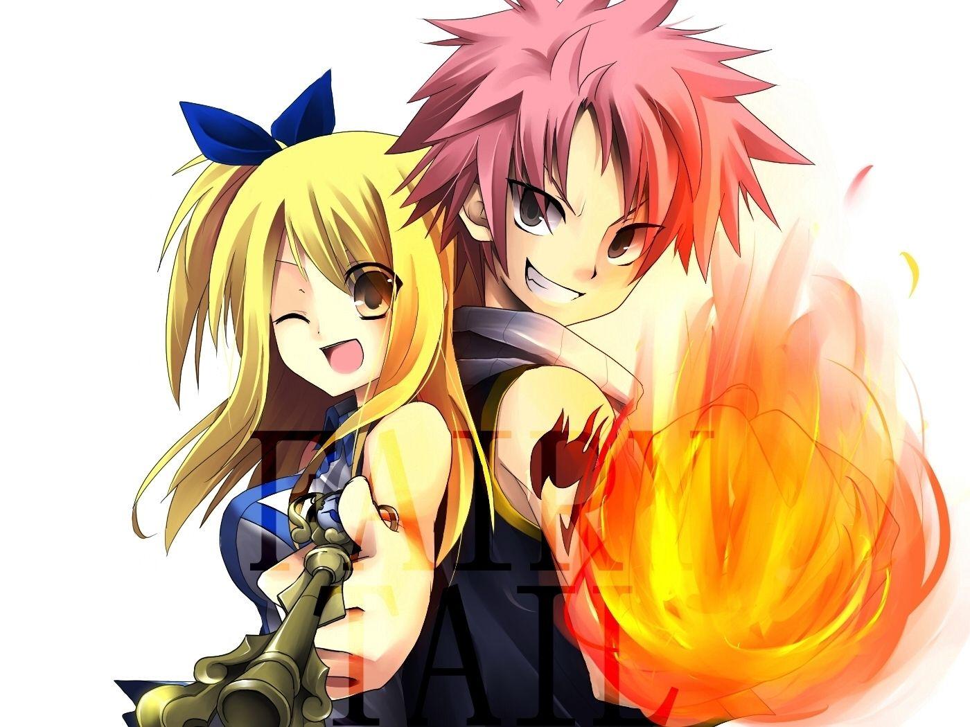 1400x1050 Natsu and Lucy Wallpaper