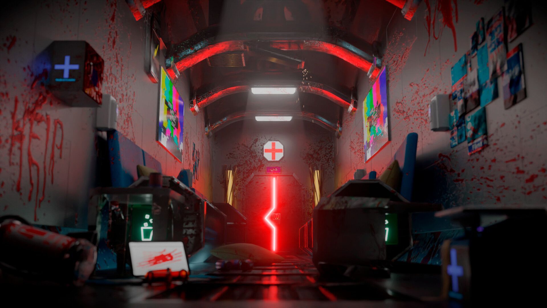 1920x1080 Sci Fi Horror Waiting Room Interior Visualization Project