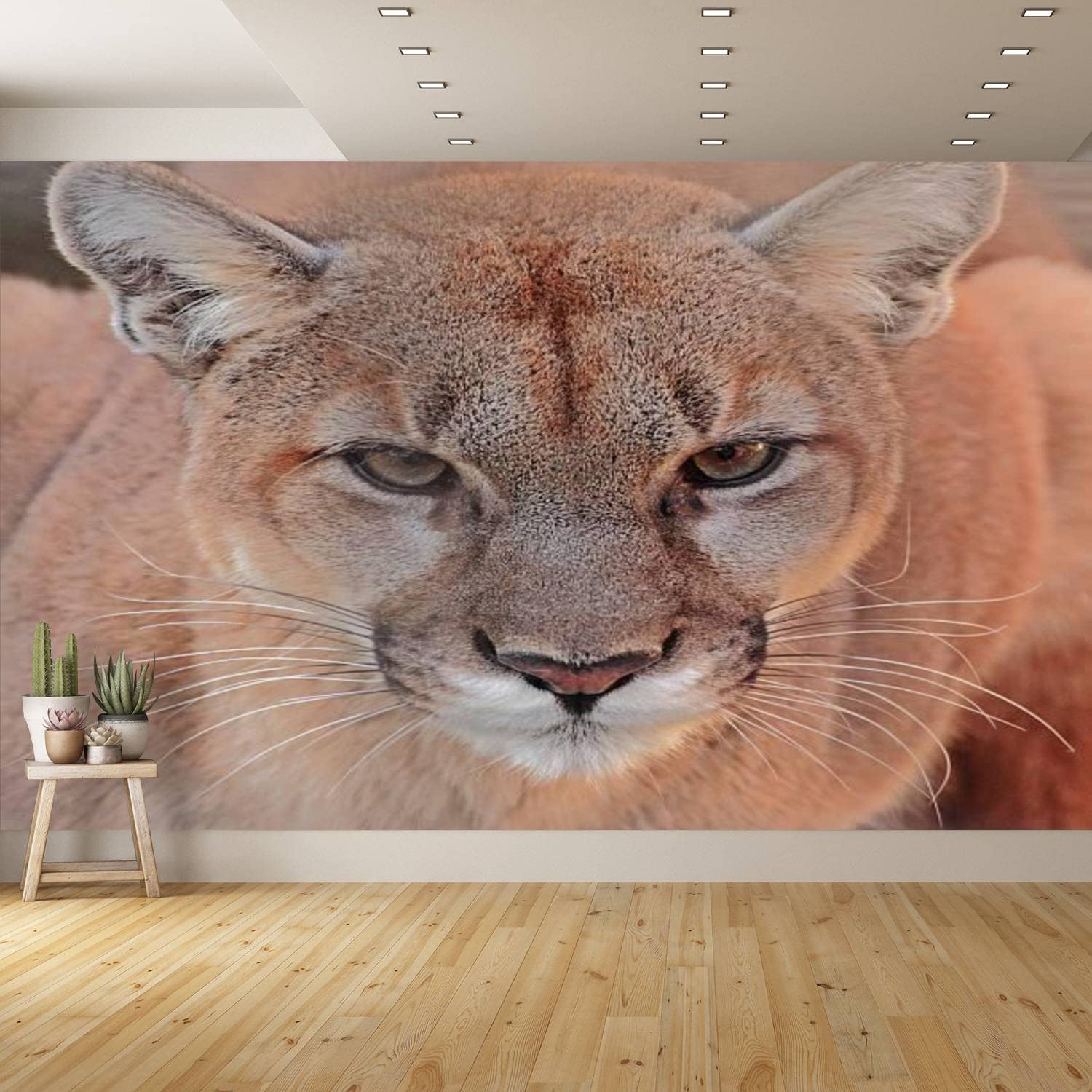 1500x1500 PVC Wallpaper Mountain Lion Peel and Stick Removable Wall Paper for Living Room Bedroom Wall Decor Self Adhesive Wall Mural Sticker Home Decor
