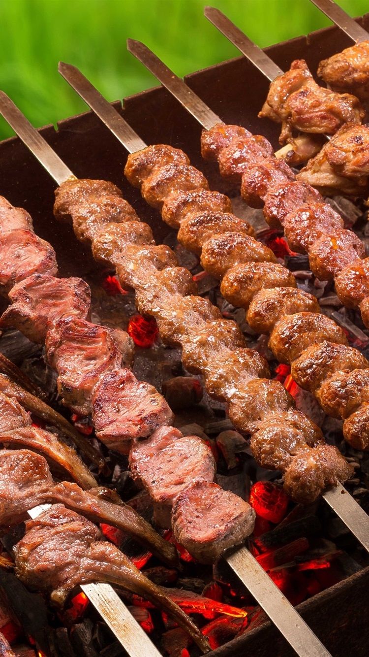750x1334 Wallpaper Kebab, meat, grill 2880x1800 HD Picture, Image