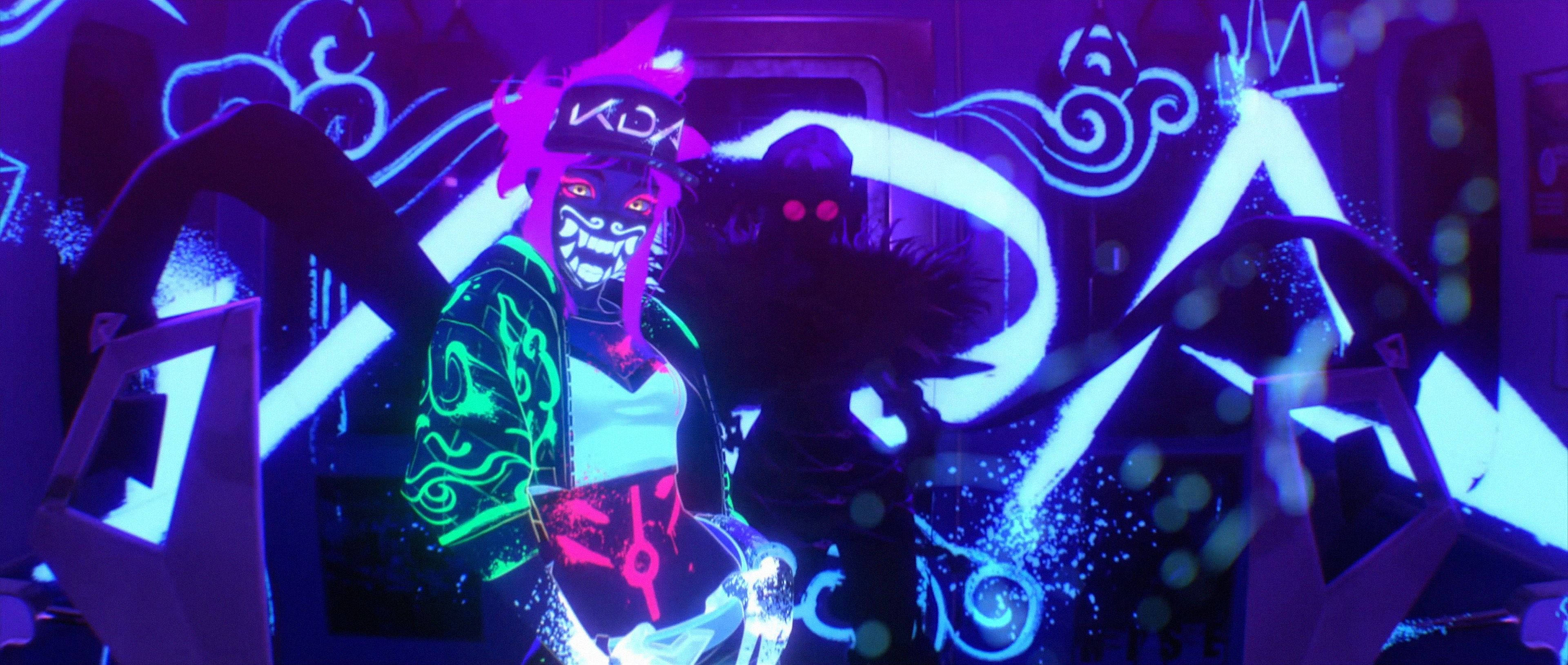 3840x1630 Download KDA Akali Pop Stars Music Video Wallpaper