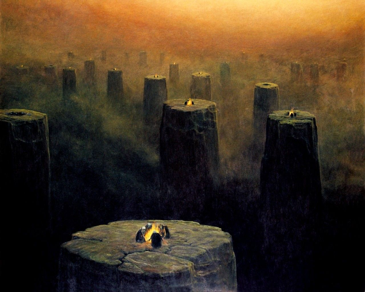 1280x1024 dark, Zdzisław Beksiński Gallery HD Wallpaper