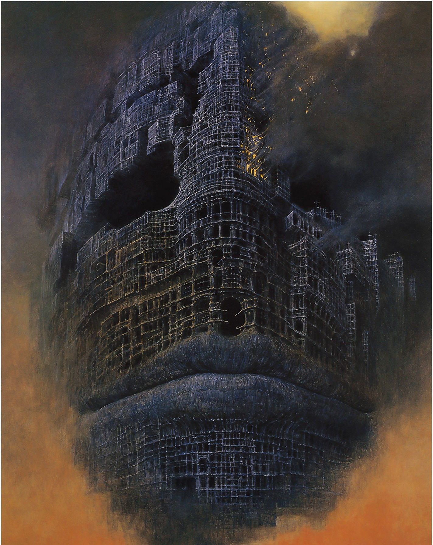 1423x1790 Zdzisław Beksiński, picture, surreal, artwork, darkx1790 Wallpaper