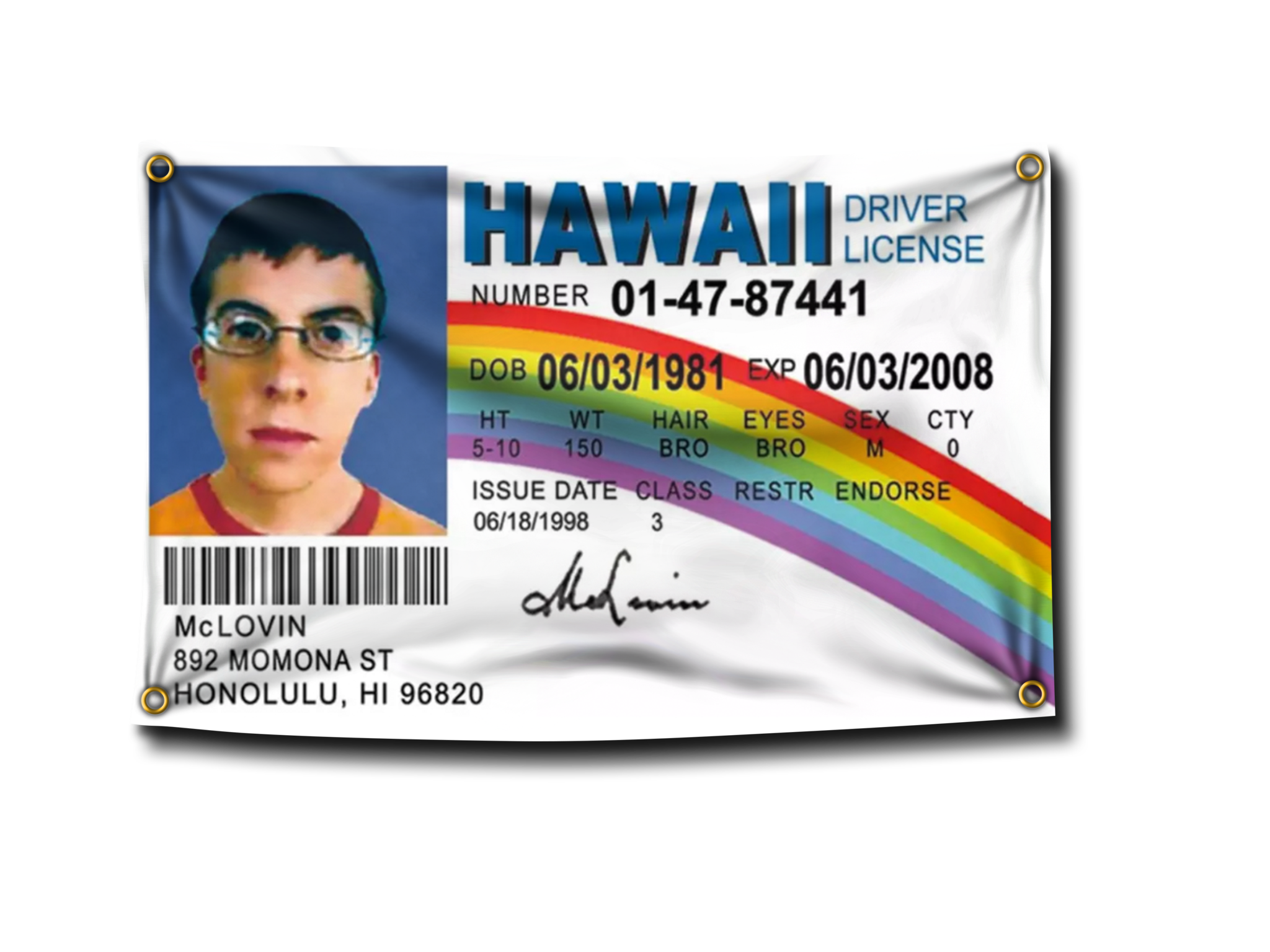 2048x1536 McLovin Fake ID Flag