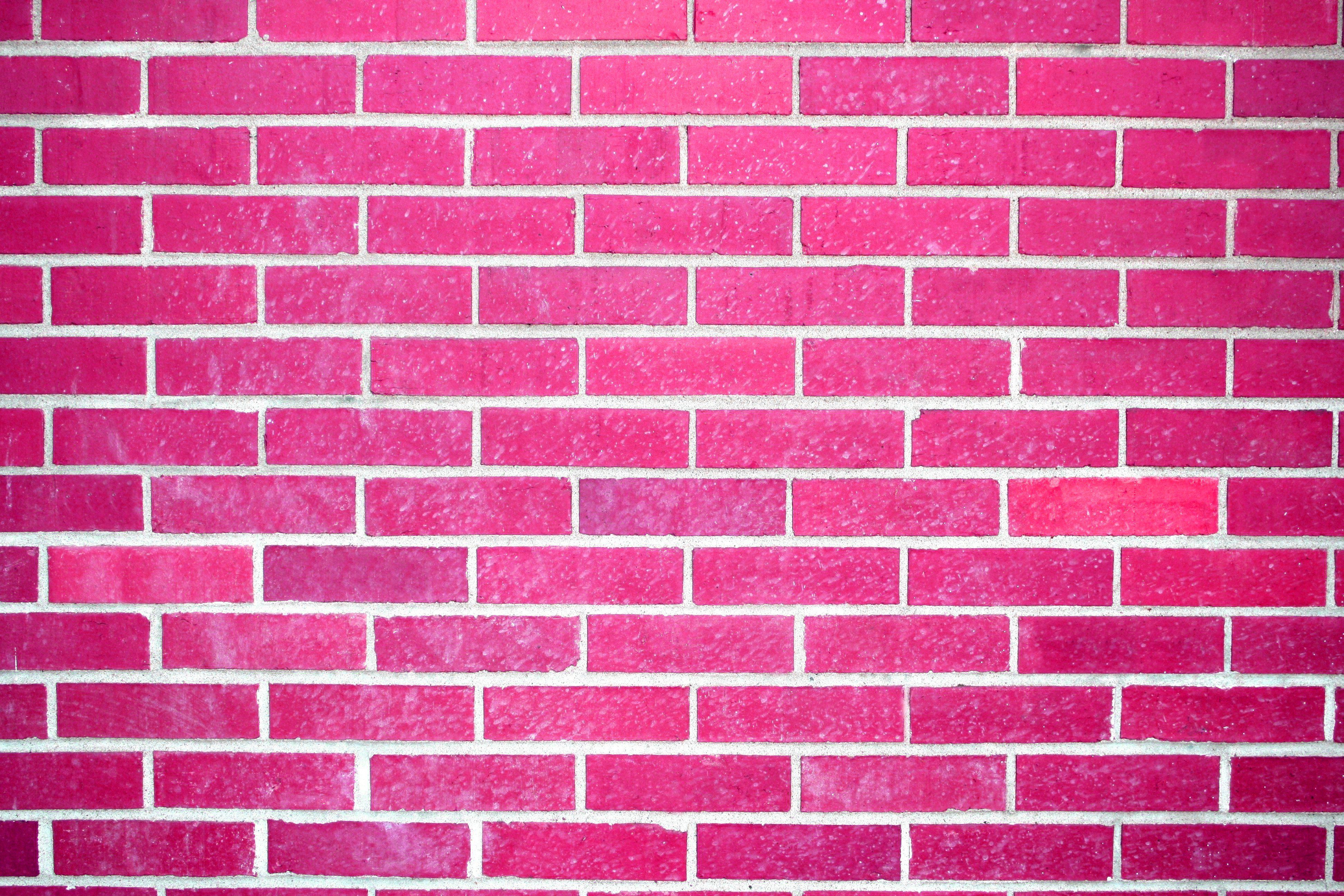 3888x2592 Hot Pink Brick Wall Texture Picture. Free Photograph. Photo Public Domain