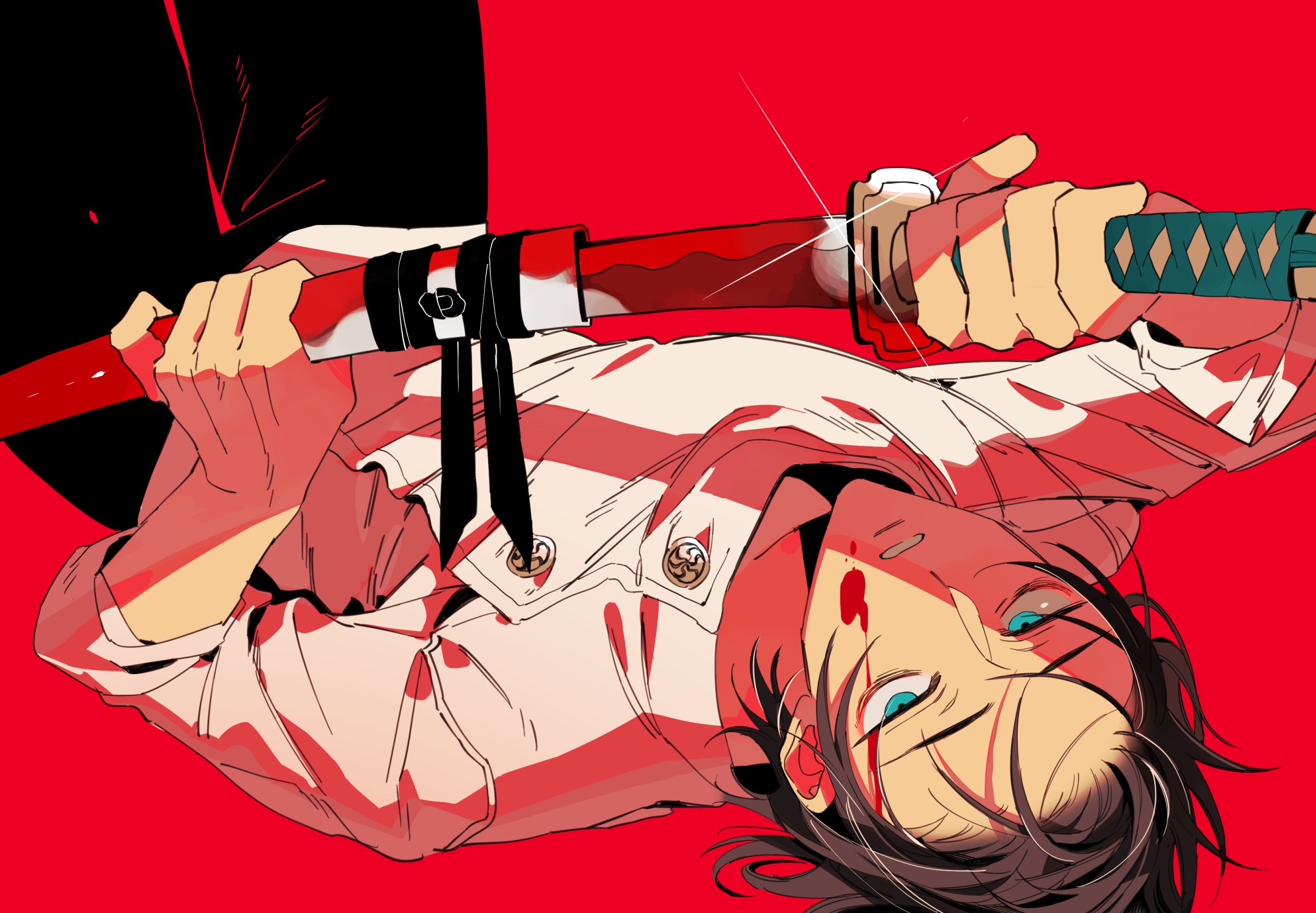 2686x1864 HD desktop wallpaper: Anime, Blue Eyes, School Uniform, Black Hair, Yuta Okkotsu, Jujutsu Kaisen download free picture
