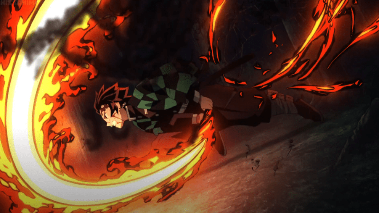 1280x720 Tanjiro Fire Wallpaper