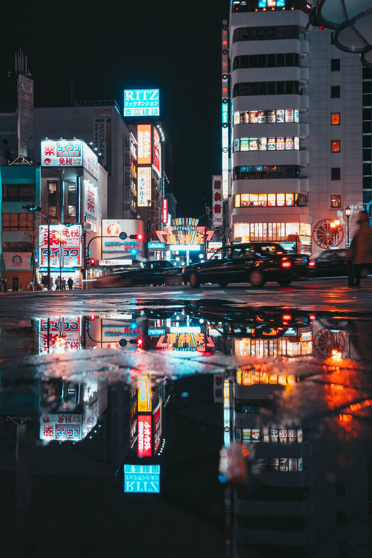1280x1920 Download Dotonbori Osaka At Night Wallpaper