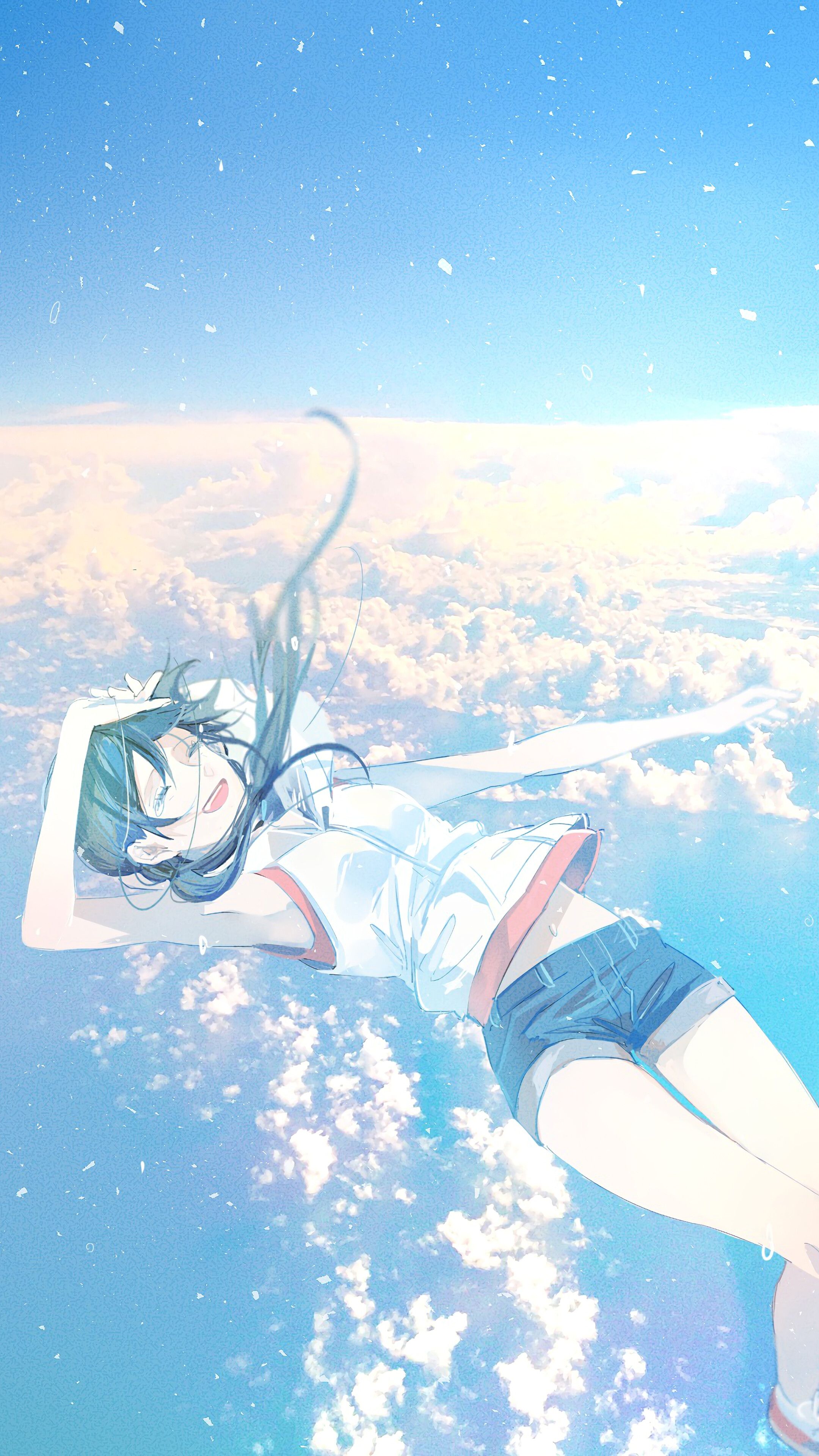 2160x3840 Weathering With You, Hina Amano, Flying, Sky, 4k Gallery HD Wallpaper