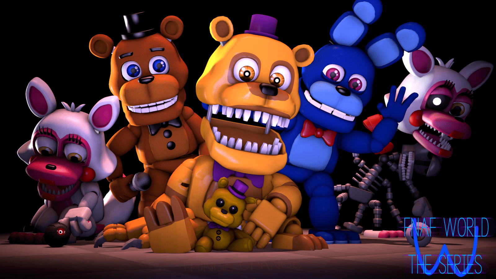 1600x900 Free download FNaF World The series by Nanori0 on [1600x900] for your Desktop, Mobile & Tablet. Explore FNAF World Wallpaper. Fnaf World Wallpaper, Wallpaper FNAF FNAF Desktop Wallpaper