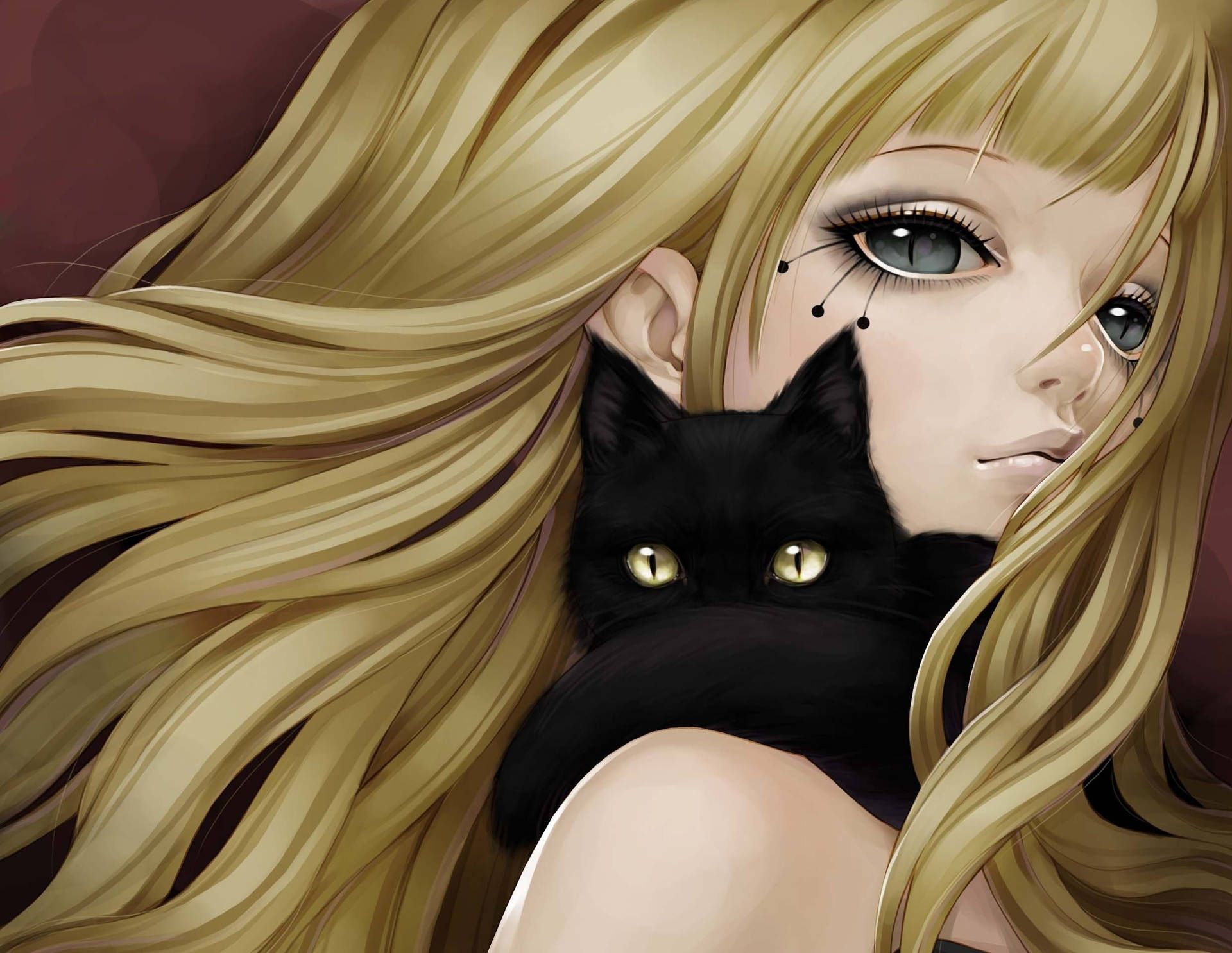 1920x1486 Anime Cat Wallpaper