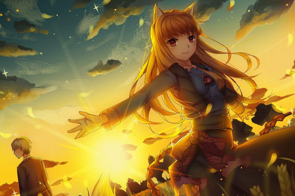 Papel de parede de personagens de anime, Spice and Wolf, Holo, Guilty Crown,  HD papel de parede