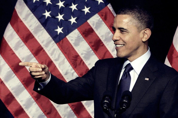 Barack Obama With United States Flag Background HD Wallpaper