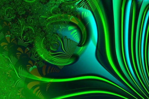 Abstract Art Green Wallpaper