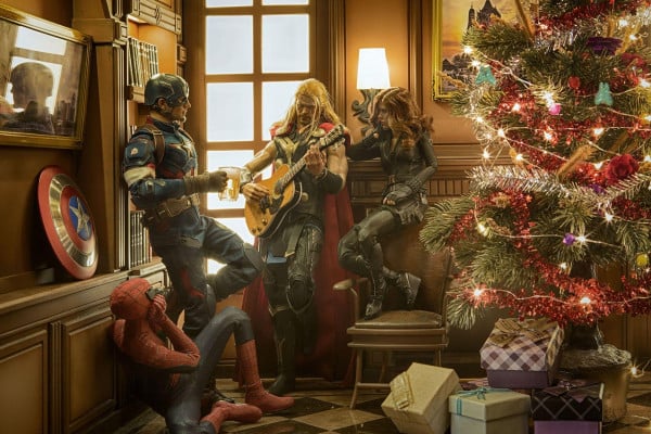 marvel themed christmas tree