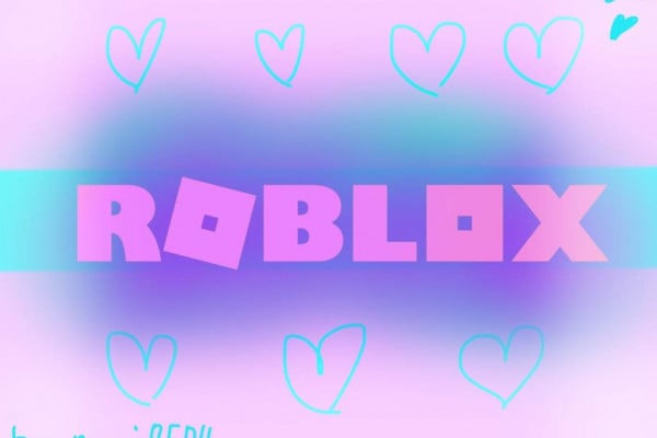 cute aesthetic roblox logo pink