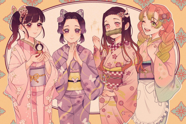 Nezuko and Mitsuri Wallpaper