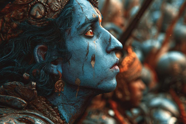 Krishna Fight Wallpaper