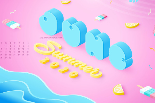June 2020 Calendar Wallpaper