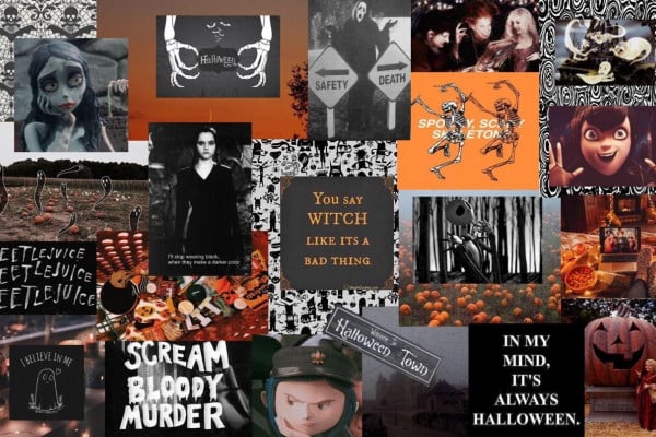 Whats your Halloween aesthetic Inspired by a video post I saw on here a  while back I compiled some images together into collages that are the  perfect size for desktop wallpapers by