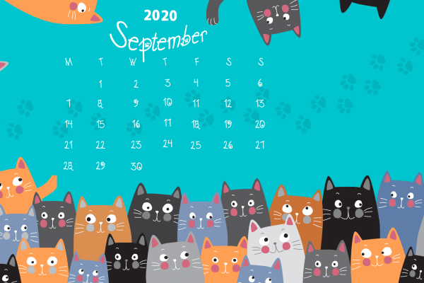 September 2020 Calendar Wallpaper