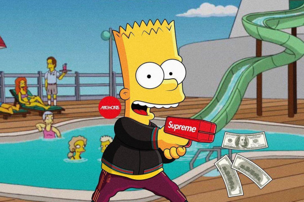 Supreme Hypebeast Bart Simpson Gif