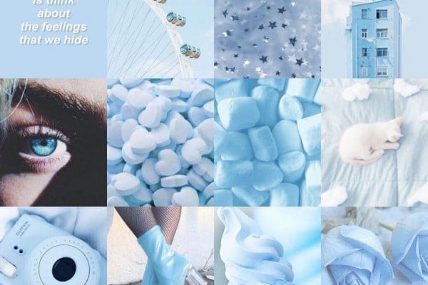 Download Cute Pastel Blue Aesthetic Collage Wallpaper  Wallpaperscom