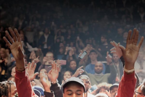 Kanye West Holding Hands Up Wallpaper