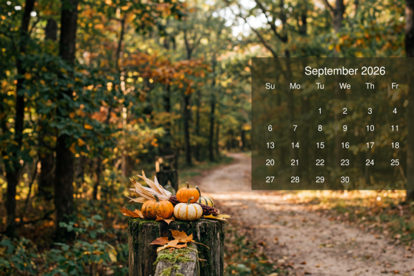 September 2026 Calendar Wallpaper