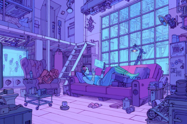 Vertical Lofi Wallpaper