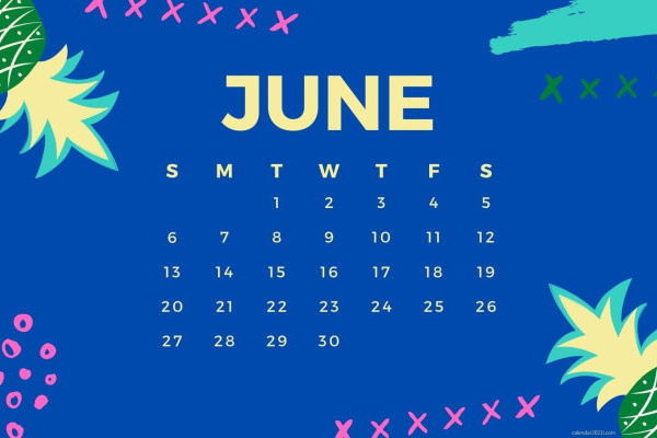 June 2021 Calendar Wallpaper