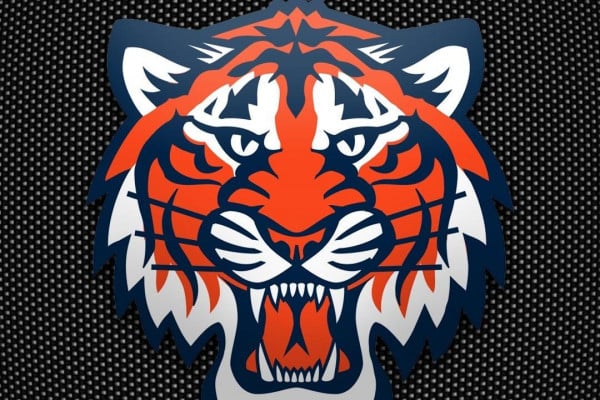 Download wallpapers Detroit Tigers logo, American baseball club, metal  emblem, blue orange metal mesh background, Detroit Tigers, MLB, Detroit,  Michigan, USA, baseball for desktop with resolution 2880x1800. High Quality  HD pictures wallpapers