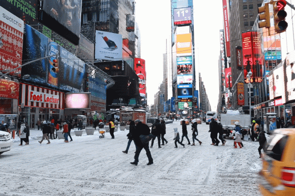 Times Square Snow Wallpapers Top Free Times Square Snow Backgrounds Wallpaperaccess