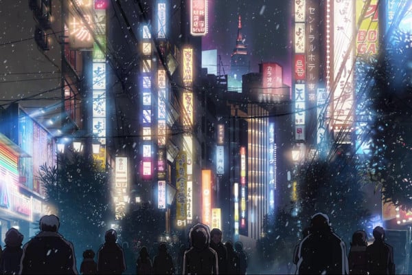 Japanese Anime City Wallpaper